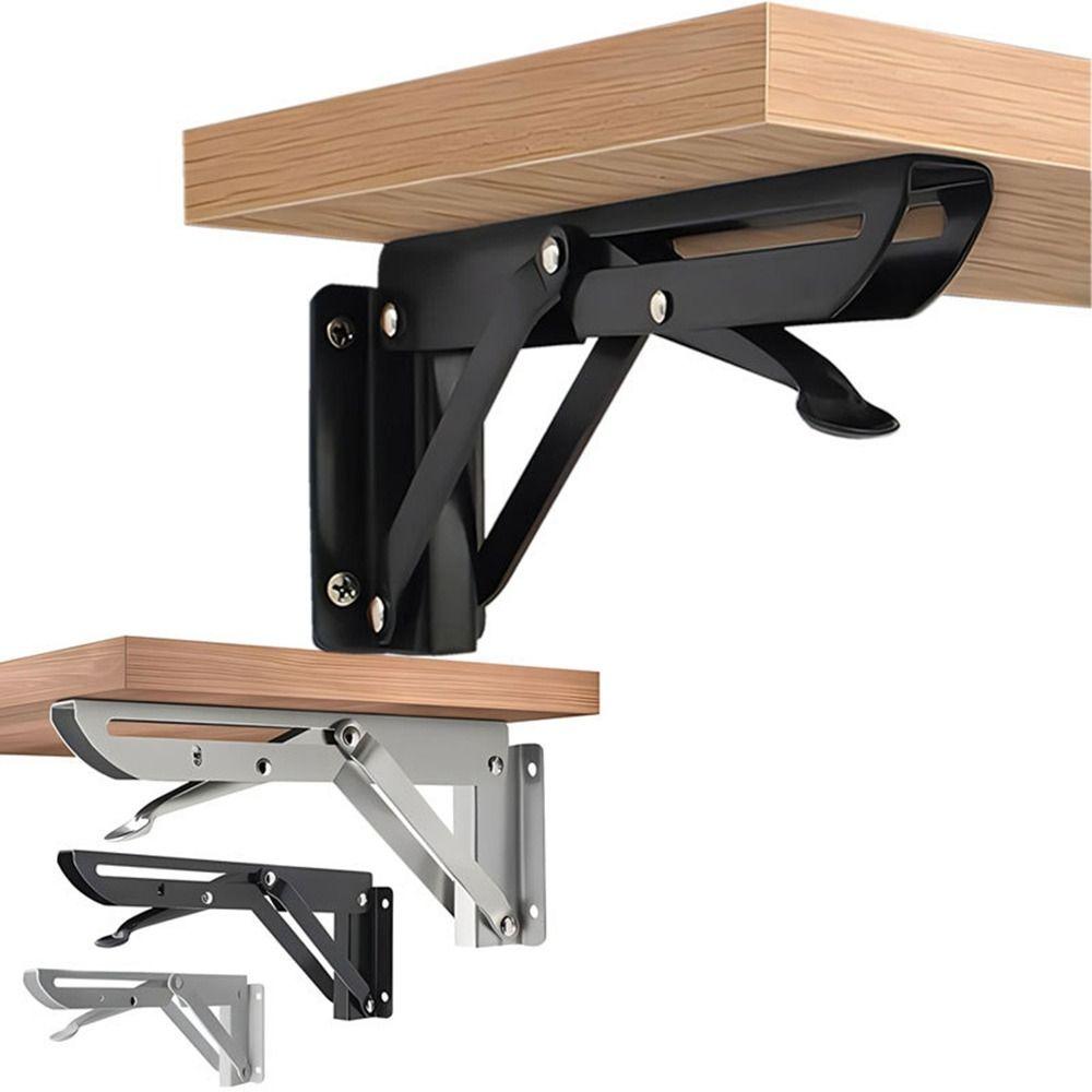 Складной кронштейн для полки из нержавеющей стали, экономия места, настенная полка, настенная опора для мебели