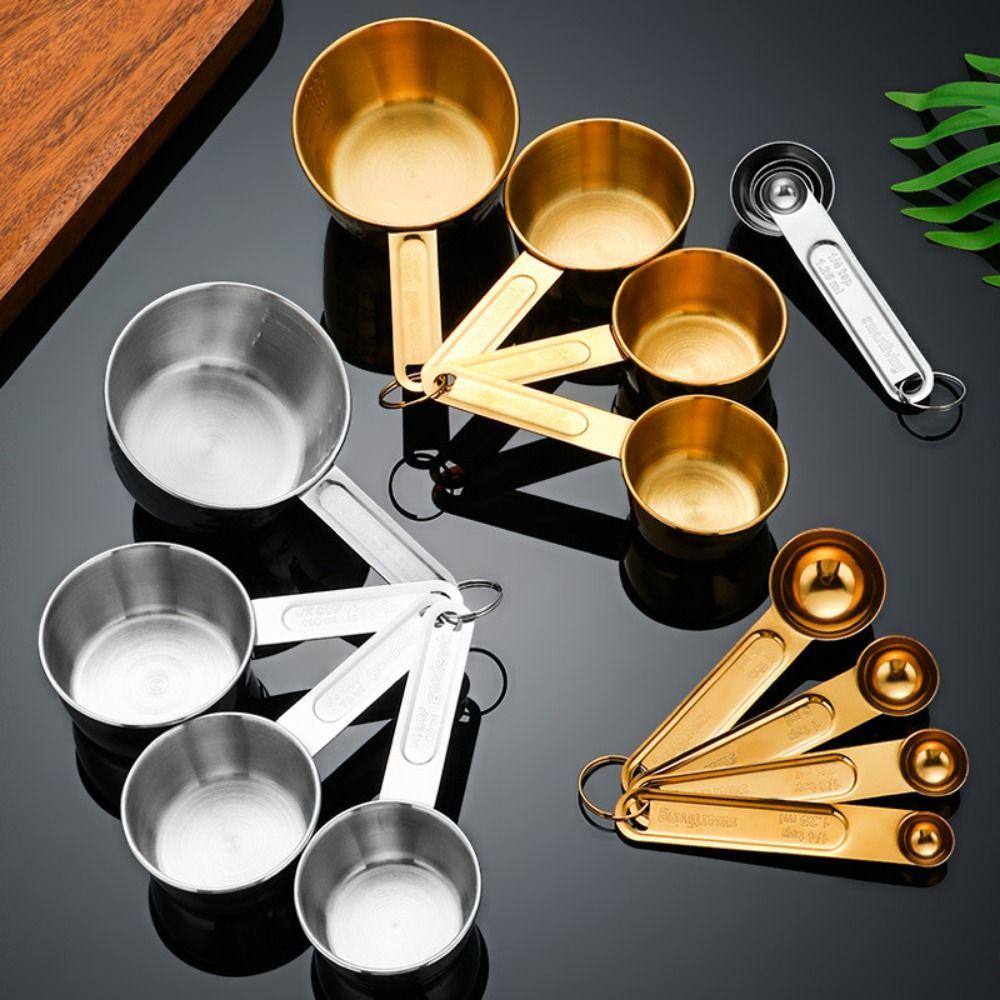 8Pcs Stackable Spoons Measuring Cups Measuring Spoons Set Scaled Baking Tools Cooking