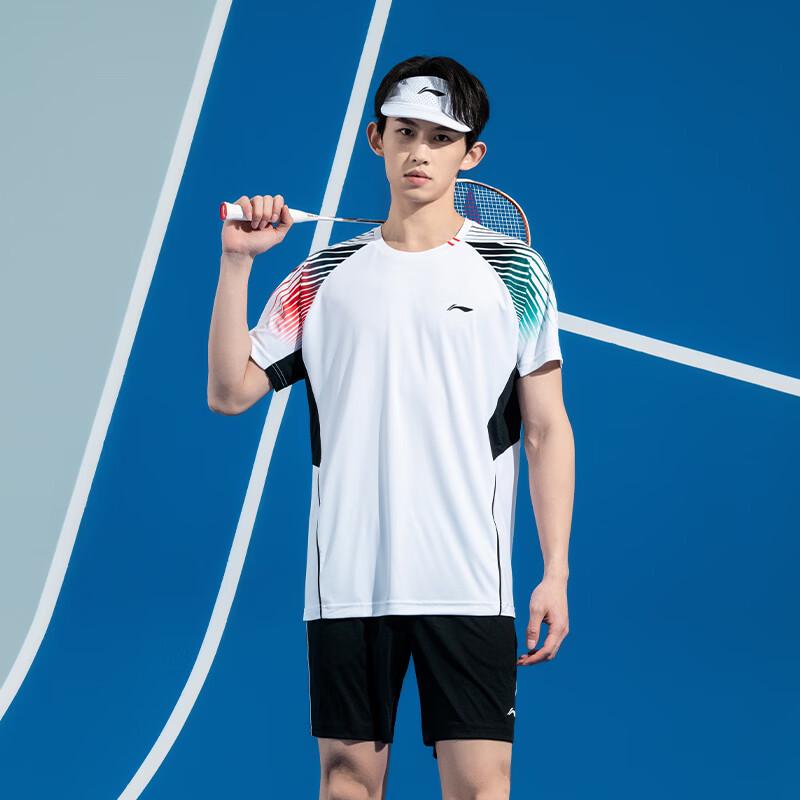 Li-Ning Унисекс спортивный комплект с коротким рукавом для бадминтона