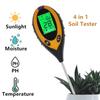 4 in 1 Soil Tester LCD Screen Soil Thermometer Soil Survey Instrument  For Garden Lawn Farming