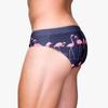 Flamingo Swim Brief Мужские сексуальные купальники Быстросохнущие купальные костюмы с подкладкой