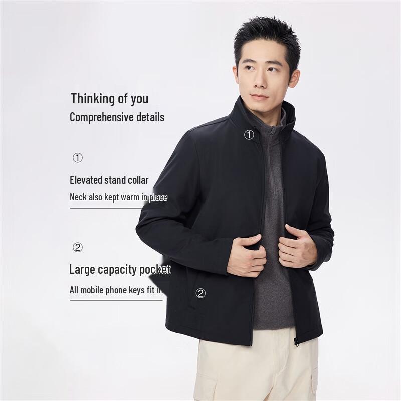 Giordano Men's Fleece-Lined Soft Shell Jacket