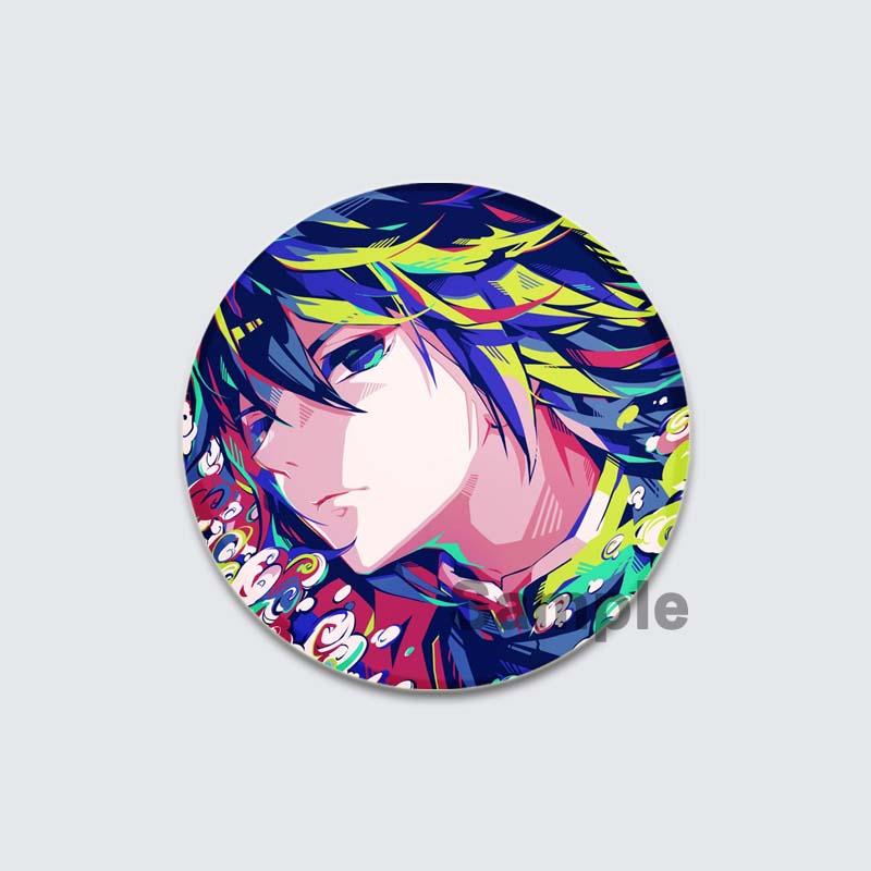32/44/58mm Kamado Tanjirou Hashibira Inosuke Pin Kochou Shinobu Kamado Nezuko Tsuyuri Kanao Agatsuma Zenitsu Anime Brooche Handmade Demon Slayer Badge