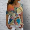 Женская футболка с абстрактным художественным принтом, одежда для девочек, классические топы с короткими рукавами 3D, женская мода, повседневная уличная одежда