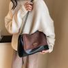Fashion Chain Bag 2025 Autumn and Winter New Casual Armpit Bag Commuter Tote Bag Women's Splicing Shoulder Bag Tide
