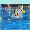 Transparent Big Head Duck Swim Ring For Babies 0-7 Years Old Pvc Thickness 0.25