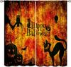 Halloween Curtains for Living Room,Skull Spooky Moody Skeleton Gothic Treatments Drapes for Bedroom Indoor Outdoor Event Party