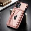 Lanyard Zipper Wallet Phone Case For iPhone 17 Pro Max 16 Plus 15 14 13 12 11 X XS XR 8 Samsung S25 Ultra S24 FE S22 S21 S20 Leather Purse Card Cover