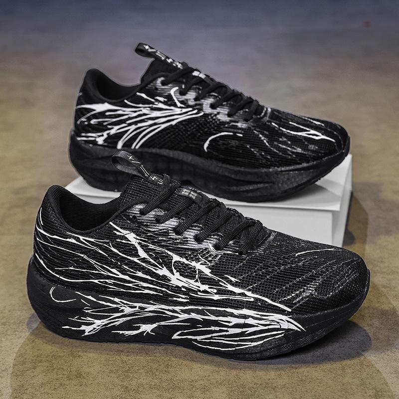 Heartbeat Sixth Generation Boys Carbon Board Running Shoes Older Children Ultra-light Shock-absorbing Sports Shoes Student Racing Running Shoes Re