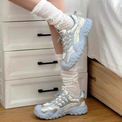 Кожаные кроссовки, белый олень, те же уродливые скальные туфли, новинка весны и осени 2025 года, спортивная обувь для походов на открытом воздухе для женщин