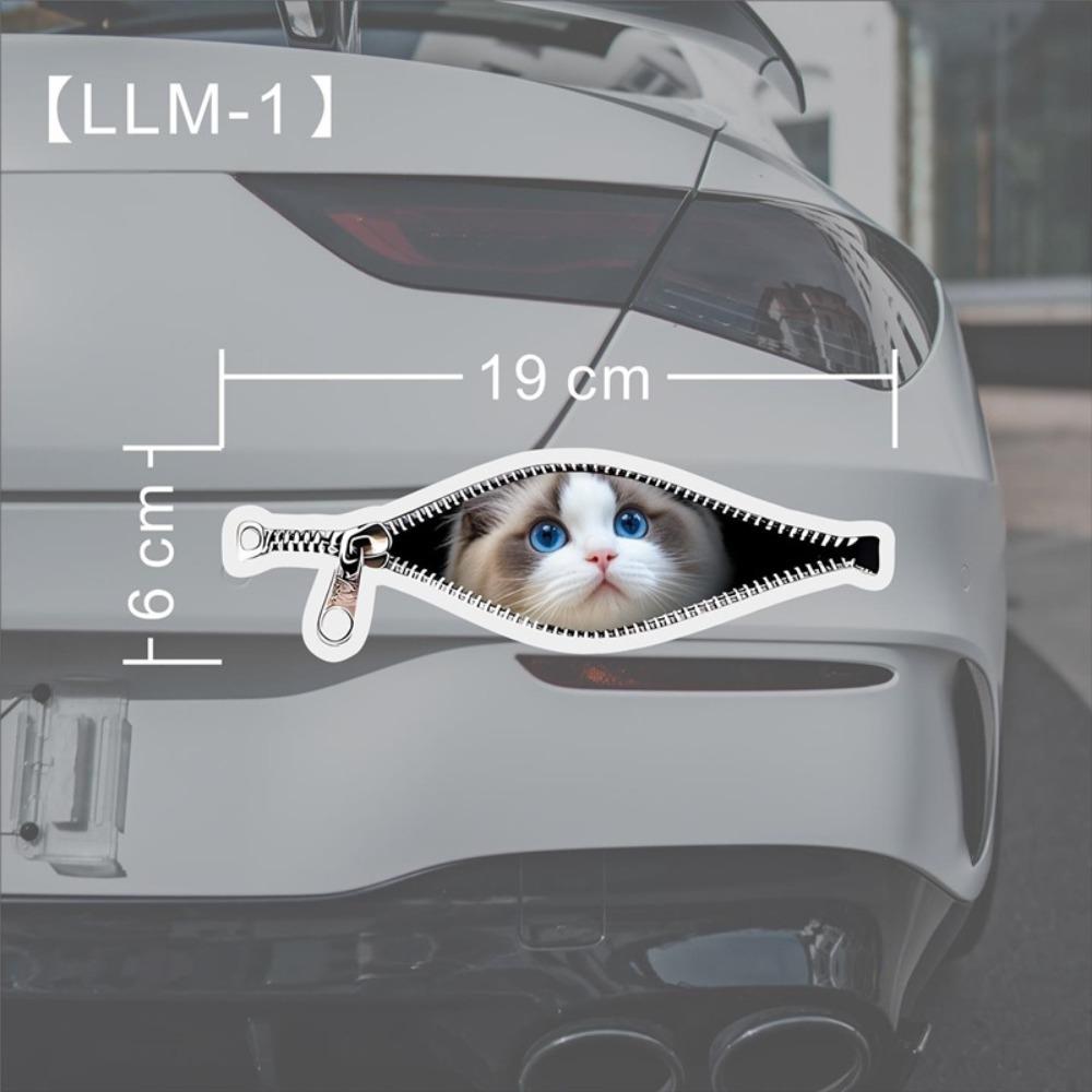 Scratch Covering Car Stickers Creative Car Decorative Sticker New Zipper Stickers  Car Window Glass