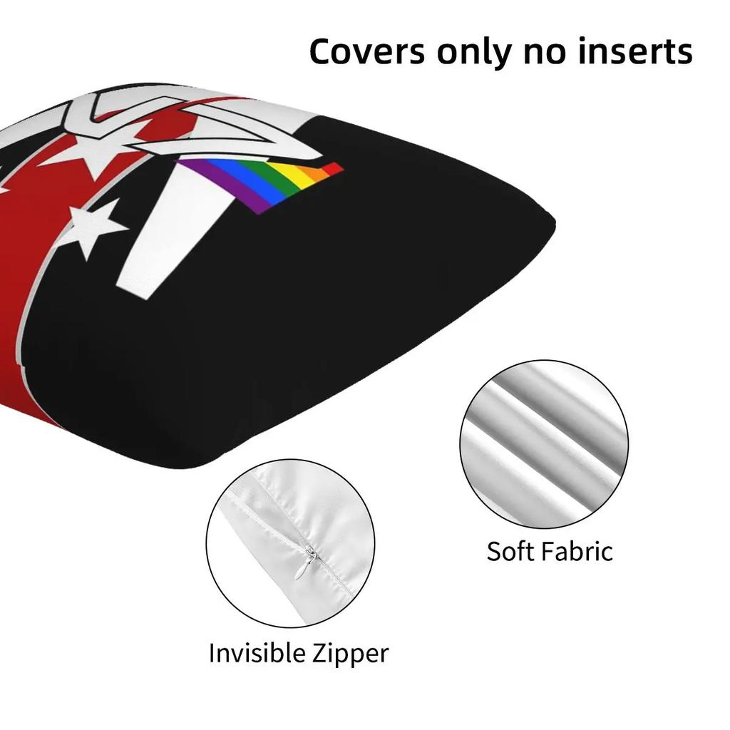 N7 Pride, Mass Effect 2 Pcs Square Pillowcase Pillow Cover Cushion Zip Decorative Comfort Throw Pillow For Home Car