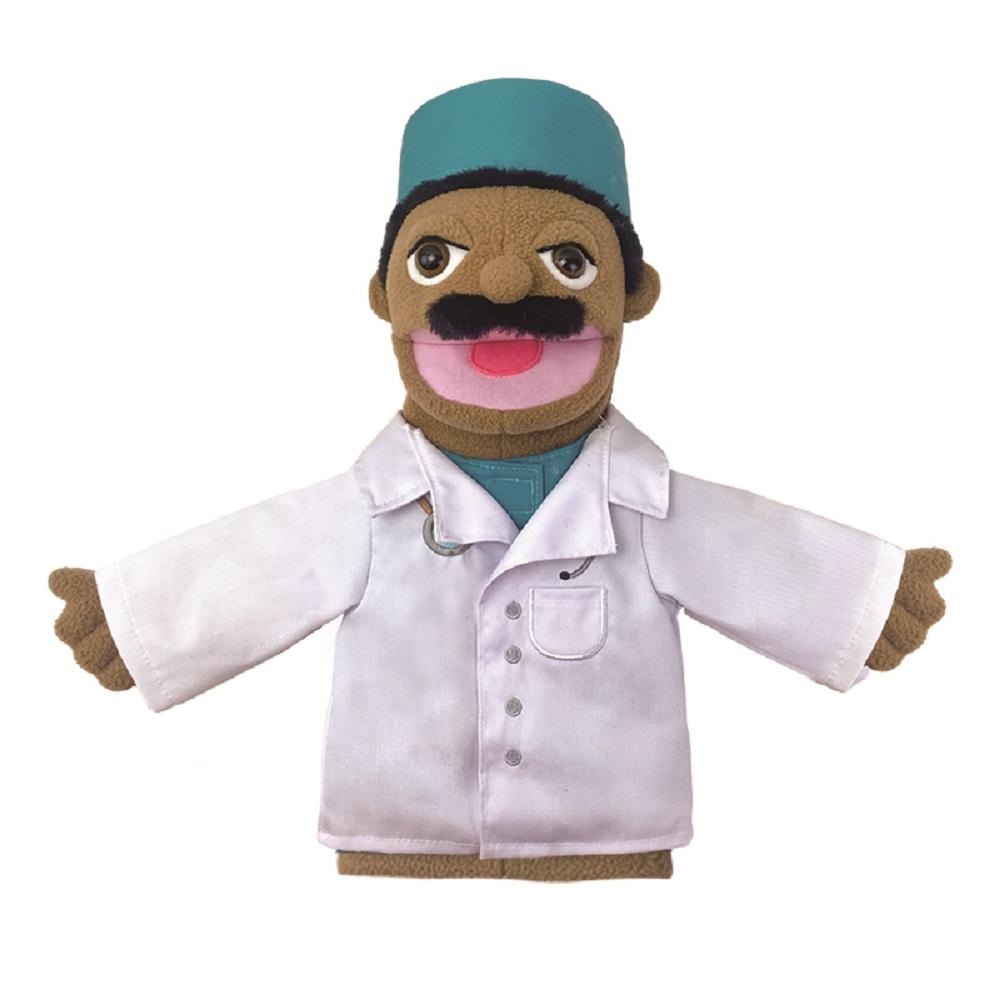 New 36cm Cartoon Profession Attire Series Hand Puppet Plush Toys Doctor Police Officer Nurse Doll Parent-child Educational Toys