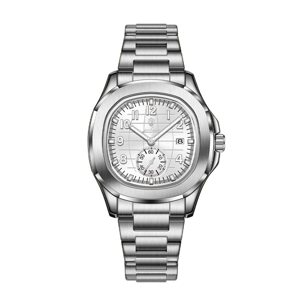 Gohuos 8826 Hot Sale Men's Quartz Watch Auto Date Water Resistant Stainless Steel Band Male's Watch Premium Watch for Business