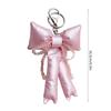 Elegant Beaded Keychain Phone Charm Unique Keyring Padded Bowknot Bag Pendant Accessory for Purse Backpack Handbag