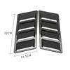 2x Carbon Fiber Look Car Front Bonnet Vent Hood Air Flow Intake Decorative Cover