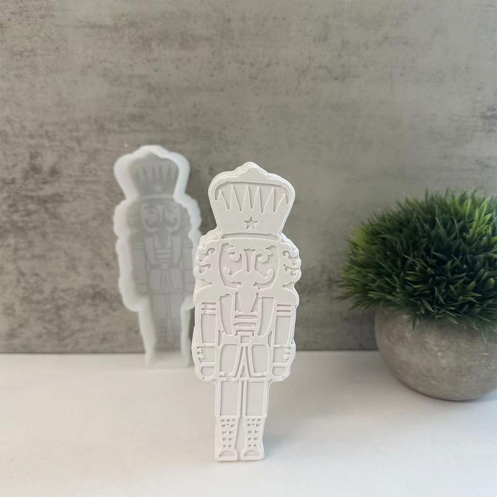 Nutcracker Shape Silicone Candle Molds for Candle Soap Plaster Decorations Home Decoration Epoxy Resin Silicone Molds