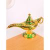 Vintage Aladdin Chirag Lamp-Luxurious Metal Jewelry Box,Decorative Showpiece,Home & Office-12 cm(Gold-Green)