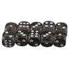 [Generic] Set of 10 Tabletop Role-Playing Game Acrylic Toy Six-Sided Dice, D6, Available In 10 Colors - Black