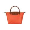 Le Pliage Original Минималистичная сумка-тоут на каждый день с тиснением логотипа из нейлонового холста и кожи Форма пельменя Маленькая женская сумка-тоут Оранжевый 1621089P85
