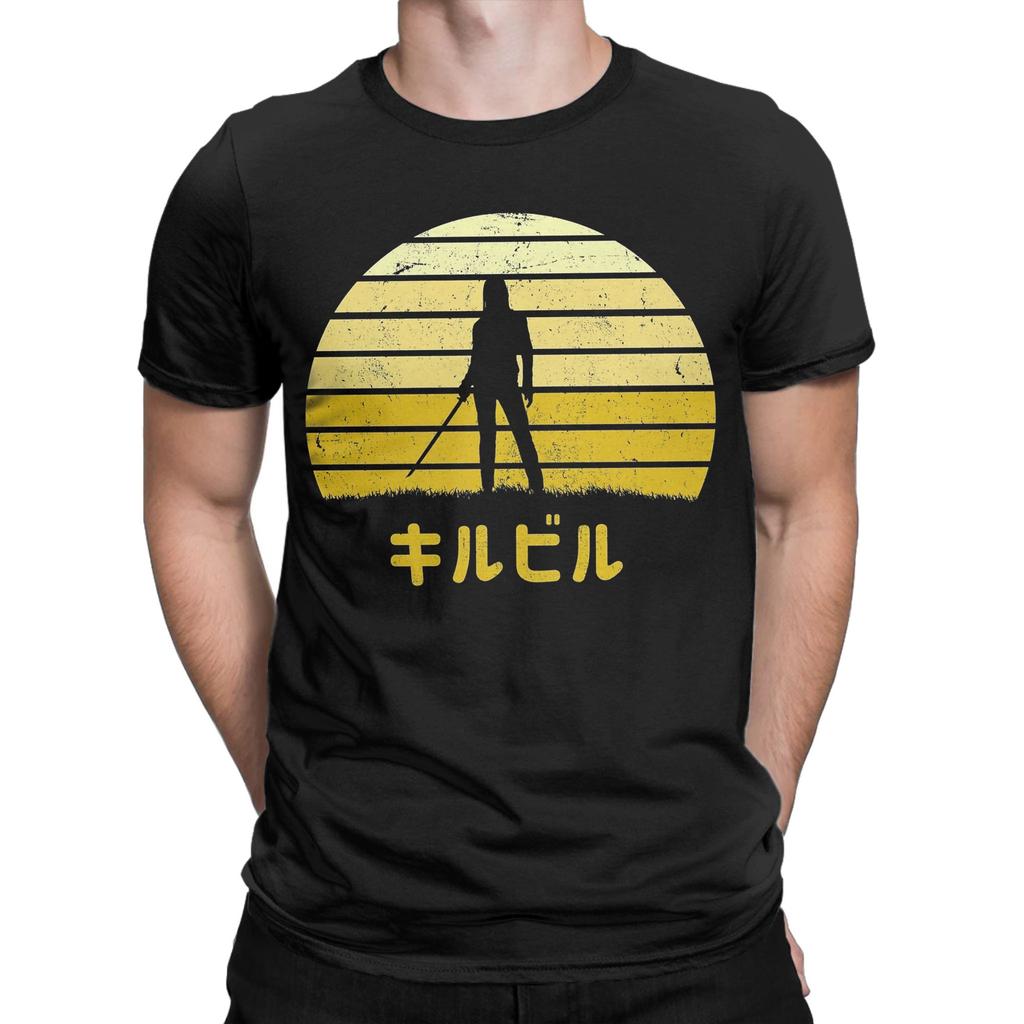 Смешные Vaporwave Kill Bill Футболки Мужские С Круглым Вырезом 100% Хлопок Футболки С Коротким Рукавом Оригинальная Одежда