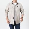 Summer All -Match Long -Sleeved Workwear Shirt Men 'S Loose Cotton Casual Shirt