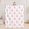 Bow Blanket For Boys Girls - 4 Sizes And 30 Plus Colors Custom Bow Blanket Gifts for Relatives And Friends