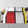 Произведения искусства De Stijl-Мондриан Мягкое теплое освещение Тонкое одеяло Пит Мондриан Голландский художник Поп-арт De Stijl Первичный цвет Цвета
