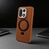Phone Case For OnePlus 15R 15 13S 13T 13 12 11 Nord N100 CE5 CE3 Ace 5 Pro 6 6T Genuine Leather Case Magnetic Bracket Stand Ring