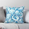 Cute Blue Oyster Shell Square Pillowcase Polyester Linen Velvet Creative Zip Decorative Car Cushion Cover