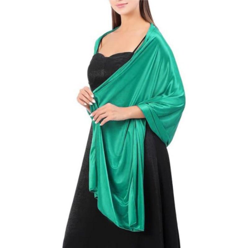 Элегантный шелковый атласный шаль для свадьбы или вечернего наряда