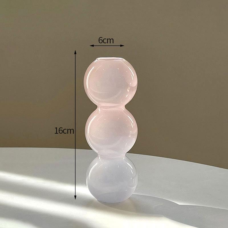Bubble Glass Flower Vase Flower Bottle Vase Decoration Home Vases for Flower Aesthetic Room Decor Decorative Colored Vases
