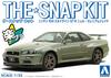 Aoshima Bunka Kyozai The Snap Kit Series Nissan R34 Skyline Nurburgring Millennium Jade Пластиковая модель 1/32 GT-R Предварительно окрашенная 11-D