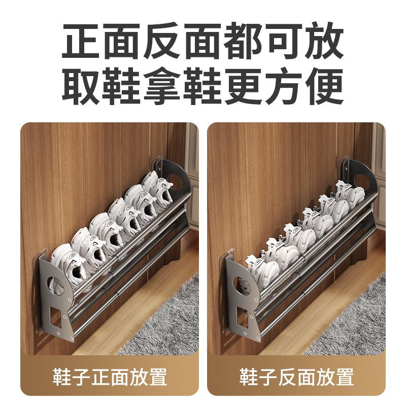 Многофункциональная телескопическая обувница Настенная без перфорации ванная комната ванная туалетная стойка Бытовая цельнометаллическая стойка для хранения