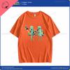 Fun Style Cartoon Frog Print Tshirts for Men and Women Retro Shortsleeved Fashionable Casual Clothes Cotton Daily Wear