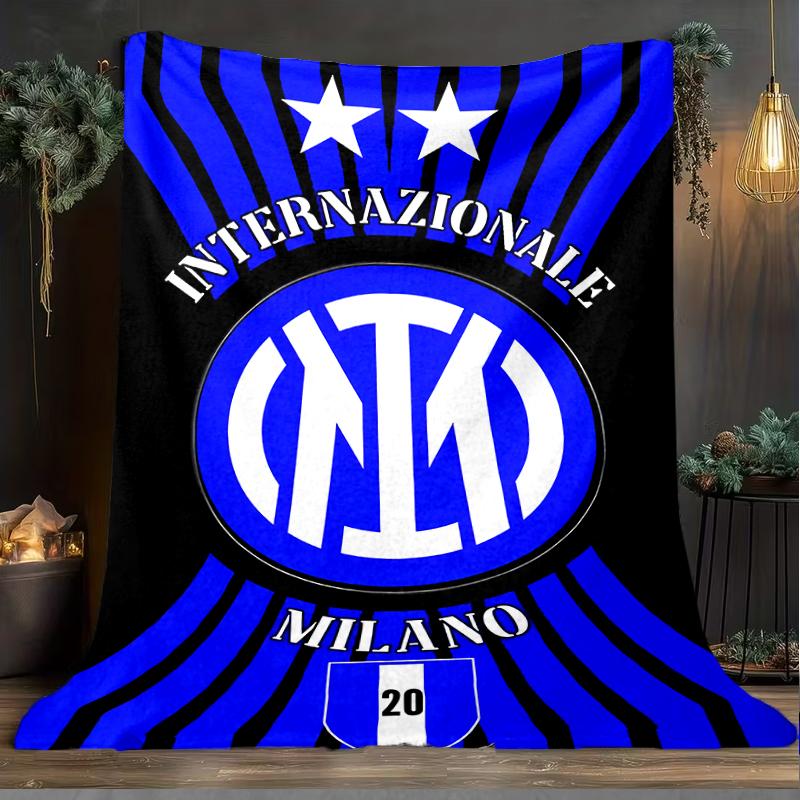 1PC F.C. Internazionale Milano Printed Soft Flannel Blanket Throw for Adult Bedroom Living Room Sofa Camping Travel Fan gifts Christmas Gifts