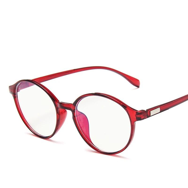 Round Frame Anti Blue Glasses Plain Glasses Lens Art Original Home Anti Blue Light Glasses Students Frame Glasses
