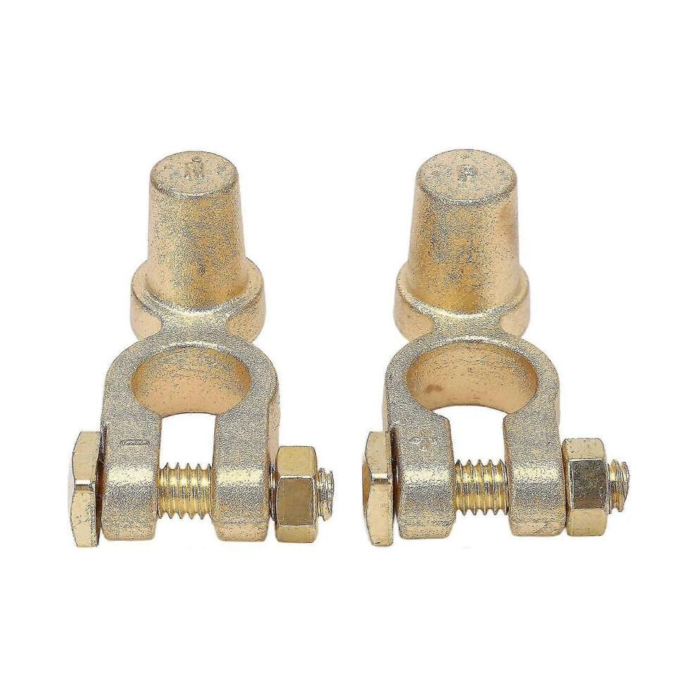 Car Battery Terminal Connector Positive And Negative Top Post Quick Release Disconnect Car Battery Cable Terminal (gold) (2pcs)