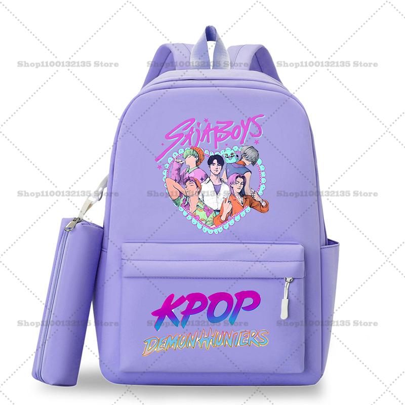 Школьный рюкзак Kpop Охотники на демонов Студенческий Подросток Рюкзак Девочка Повседневный Кавайный Школьная сумка Дорожный рюкзак Mochila Подарок для STEM DIY Набор для сборки 3D