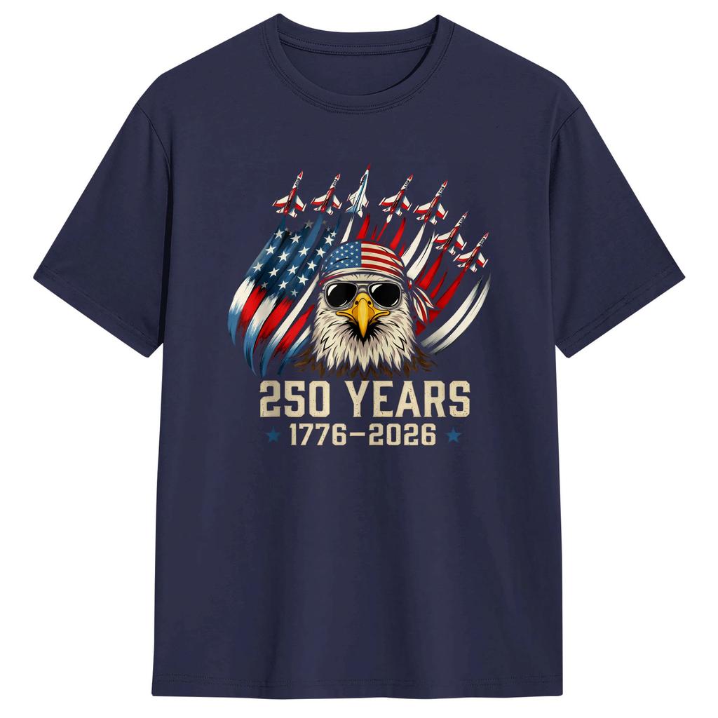 American Flag 250 Years 17762026 250th Birthday 4th of July T Shirt Unisex Cotton Vintage TShirts Tee Shirt Short Sleeve Clothes