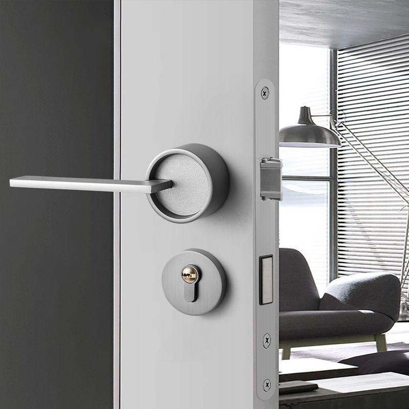 Zinc Alloy Mute Mechanical Gold Door Lock Interior Silent Safety Home Grey Lock Nordic Style Black Solid Anti-theft Handle Lock