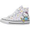Hello Kitty X Chuck Taylor All Star Модные Удобные Высокие Кроссовки для Ходьбы Детская Обувь Белая 764635C