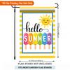 Hello Summer Single Sided Polyester , Holiday Yard Garden Flag - Single-Sided, Polyester, Outdoor Yard Decor