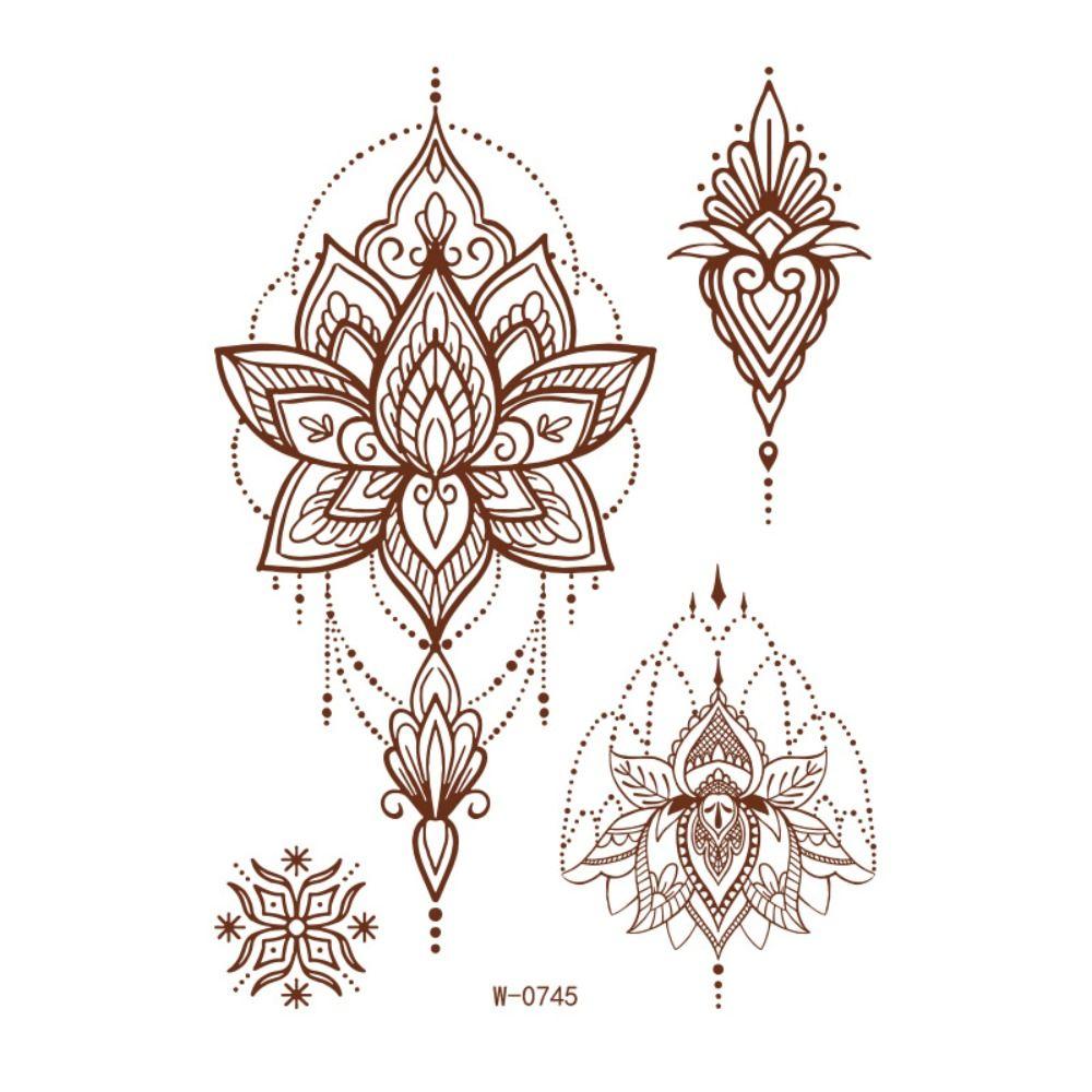 Wedding Tool Body Art Sticker Henna Tattoo Stickers Water Transfer Decals Temporary Tattoo