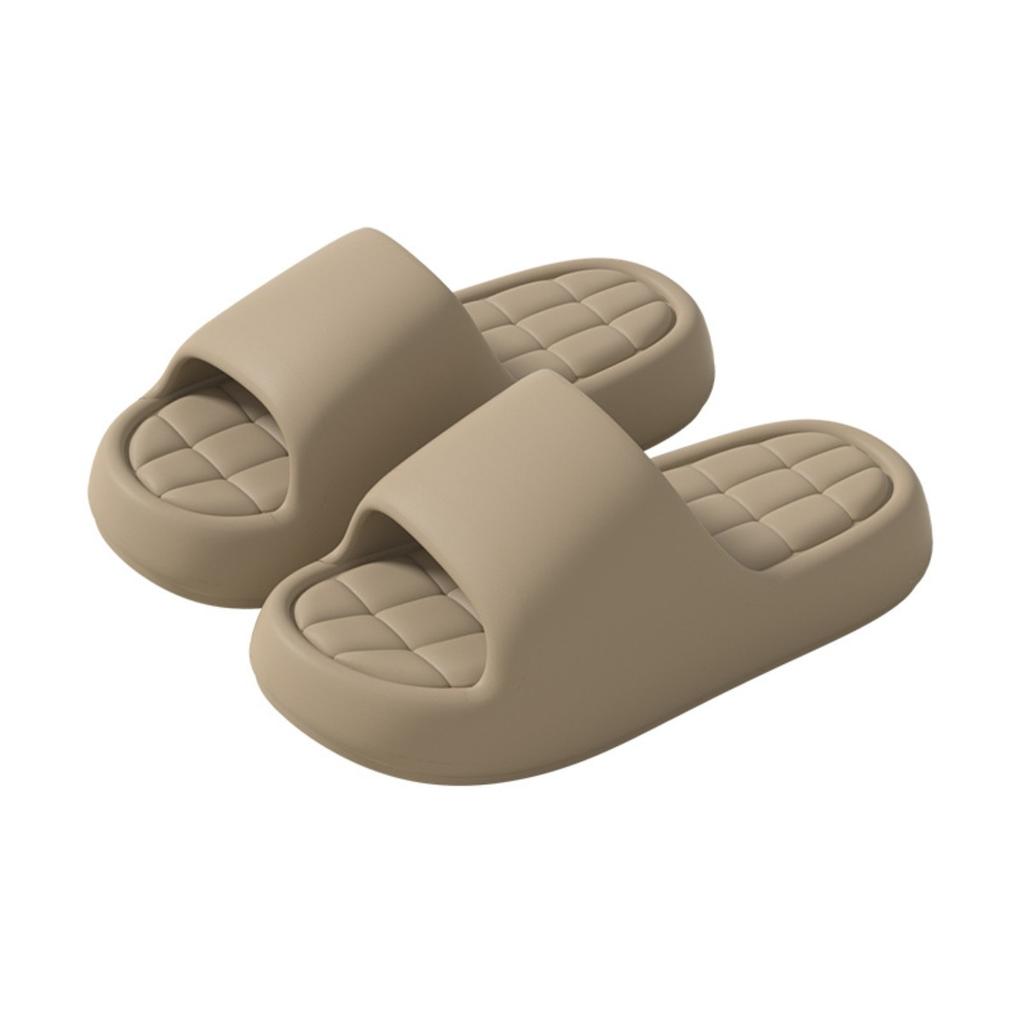 Простые классные тапочки из ЭВА для летних женщин дома, с толстой подошвой и ощущением наступания на фекалии, подходят для домашнего использования, мягкие подошвы, ванная комната