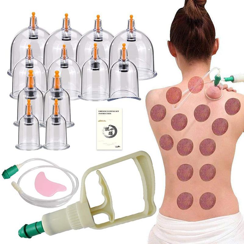 6or24 Pieces Suction Cups Massage Vacuum Cupping Body Massager Plastic Vacuum Suction Therapy Cupping Set Cans for Massage