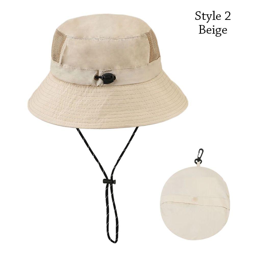 Summer Waterproof Bucket Hat Quick-drying Portable Sun Hat Sun Protection Anti-UV Fishing Cap Mountaineering