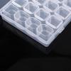 Clear Plastic 28 Slots Adjustable Tablet Medicine Pill Jewelry Storage Organizer Box Container