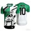 2026 Messi No.10 G.O.A.T Print Football T-shirt, 3D Graphic Sports Jersey, Unisex Adult Kids Casual Short Sleeve Soccer Fan Tops