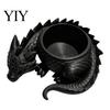 Dragon-shaped Flower Pot 3D Printed Pot, Fairy Tale Style Dragon-Shaped Planter Dragon Scale Texture with Breathable Design, Small Plant Container for